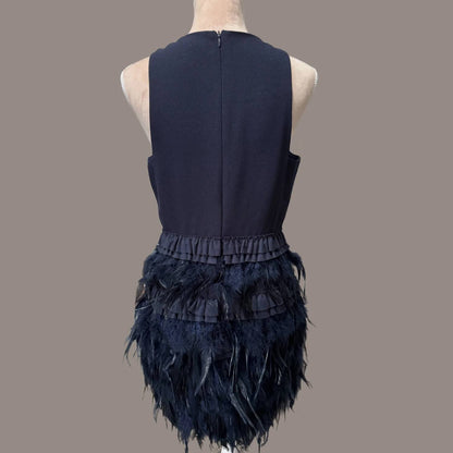 Lucy Cocktail Dress With Genuine Ostrich Feathers