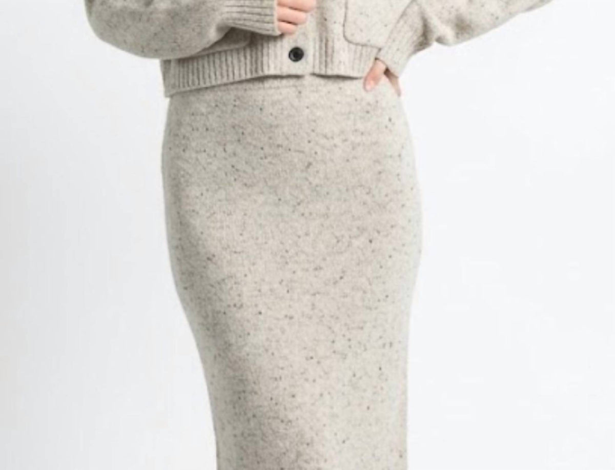 Comfy Cozy Relaxed Cardigan and Skirt Set