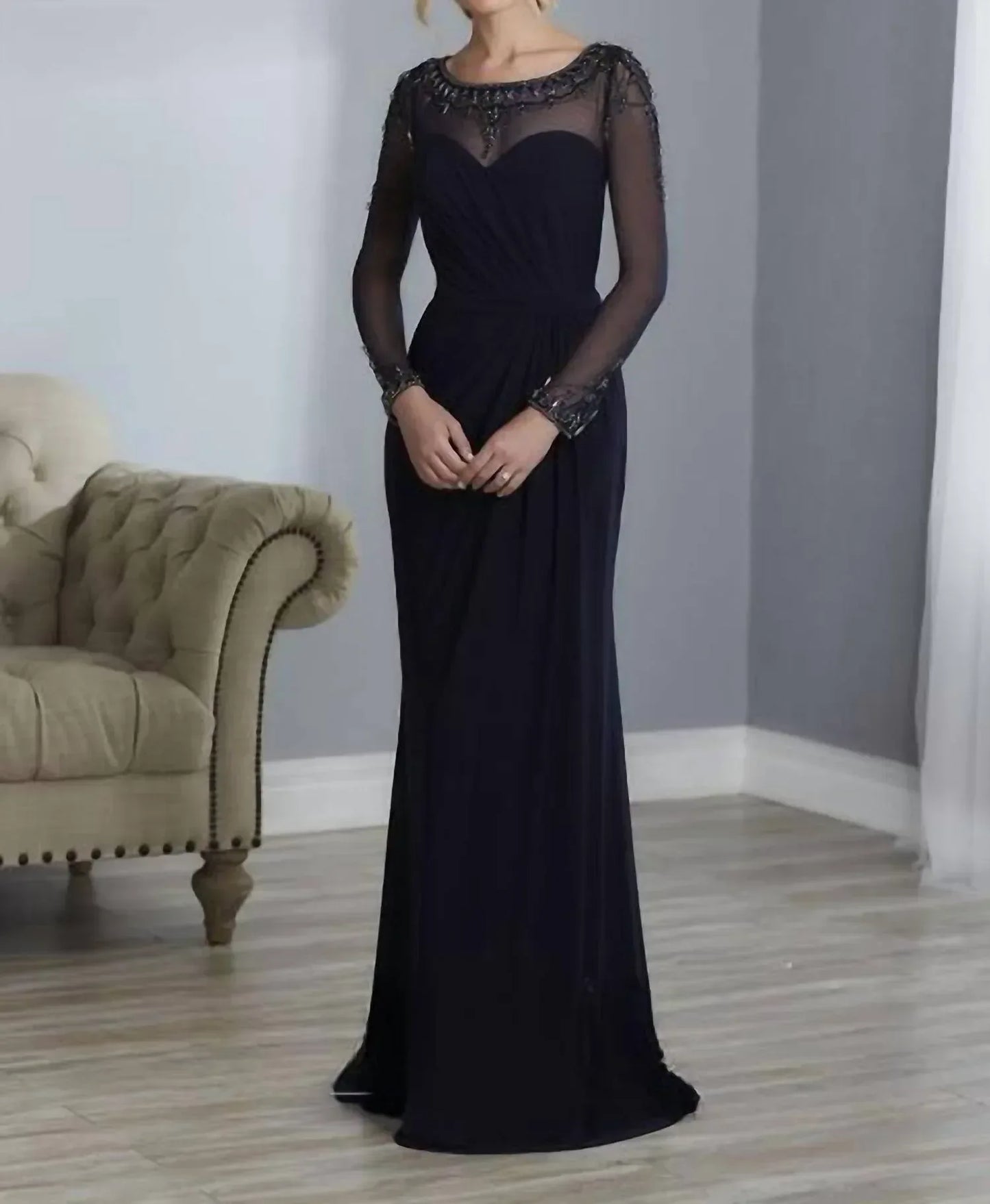 Christina Wu - Long Sleeve Evening Dress - Rack Hunt