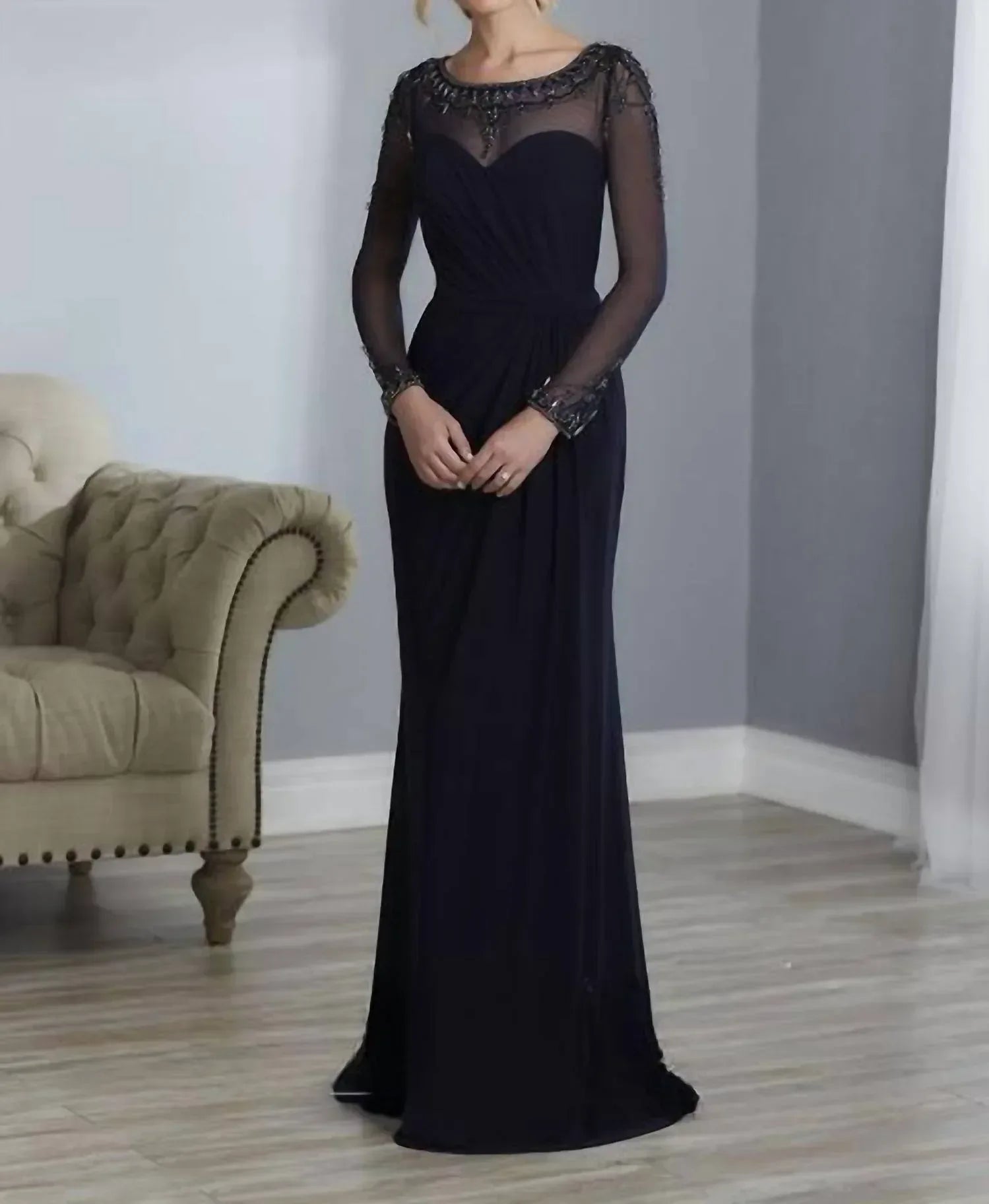 Christina Wu - Long Sleeve Evening Dress - Rack Hunt