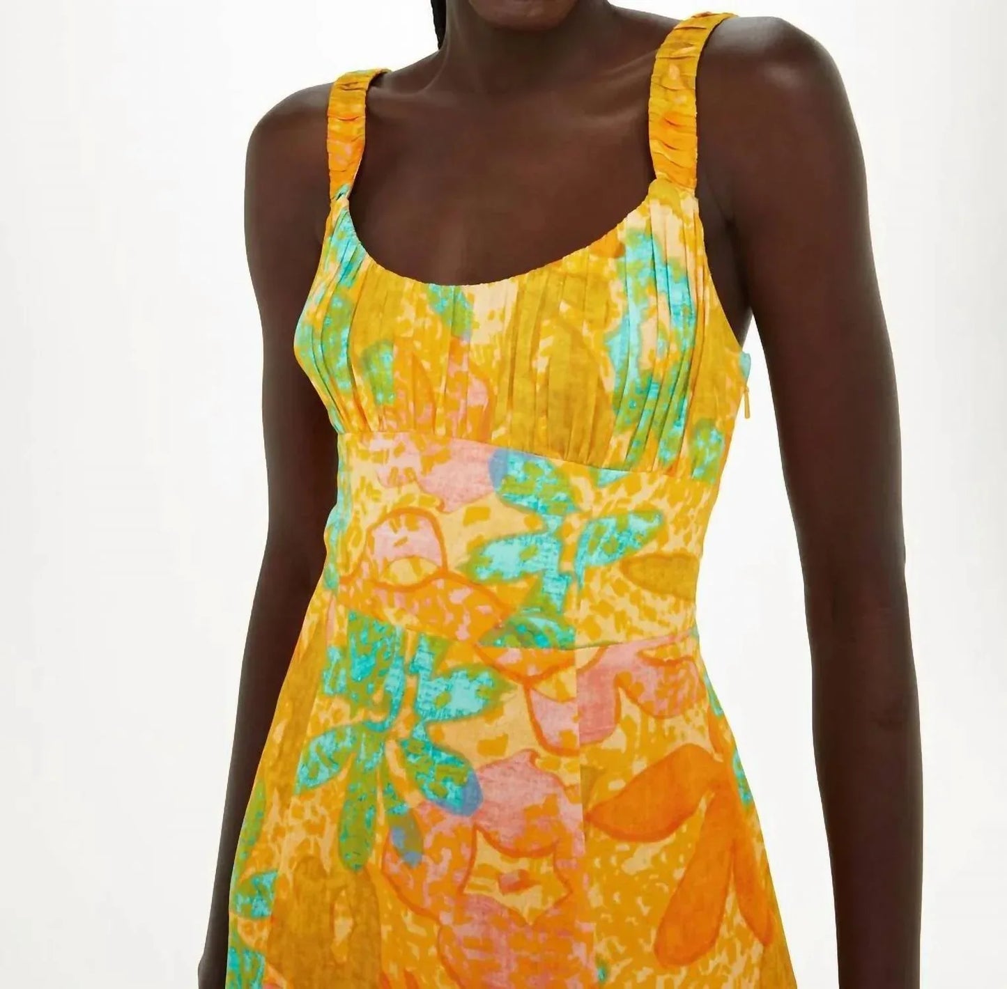Whistles - Palm Floral Carmel Midi Dress - Rack Hunt