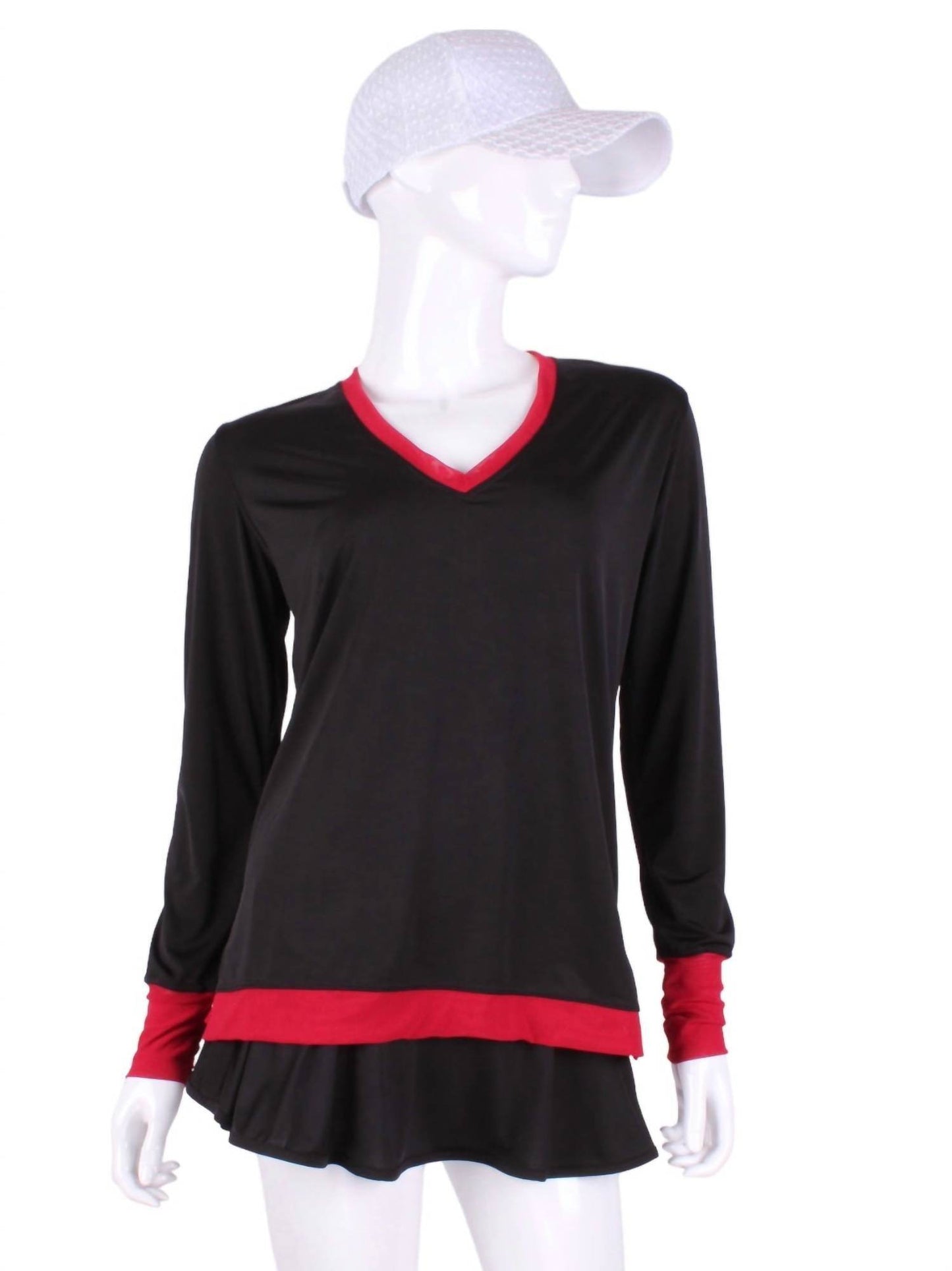 Love Love Tennis - Women's Long Sleeve Very Vee Tee - Rack Hunt