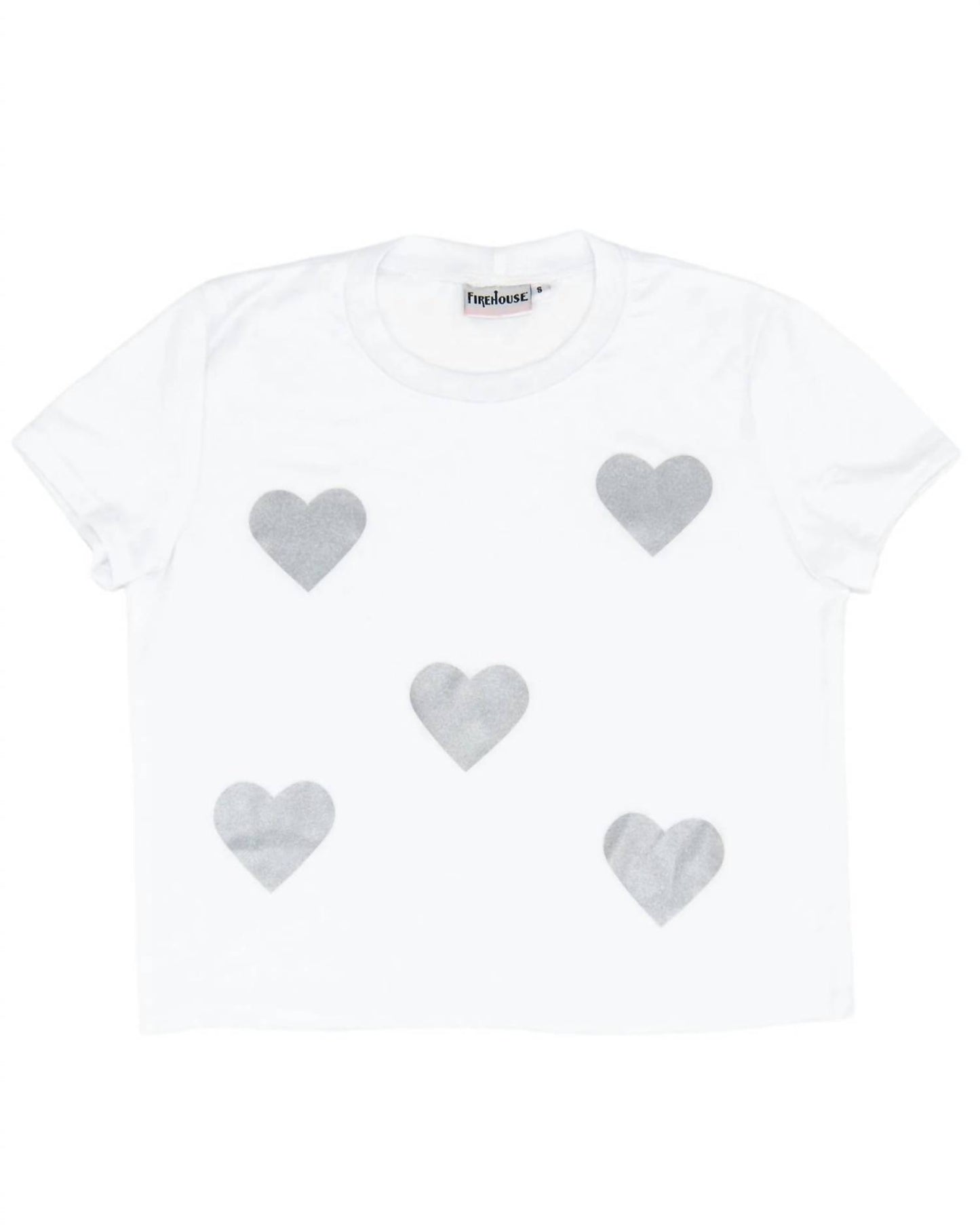 Girl's Silver Heart Toss Tee