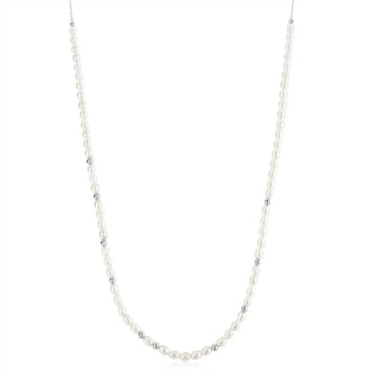 Ania Haie - Women's Freshwater Pearl & Cubic Zirconia Bezel Set Slider Necklace - Rack Hunt