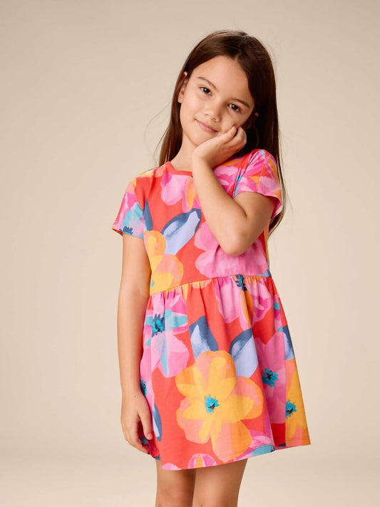Girls Short Sleeve Twirl Dress