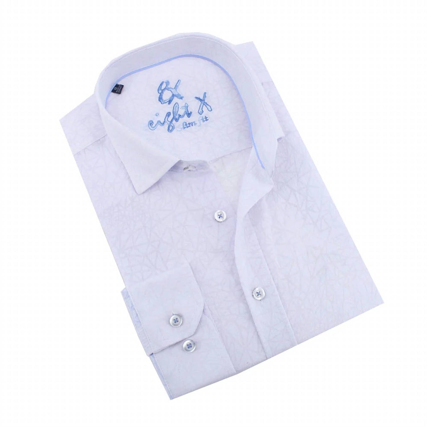 Triangular Button Down Jacquard Shirt