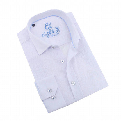 Triangular Button Down Jacquard Shirt