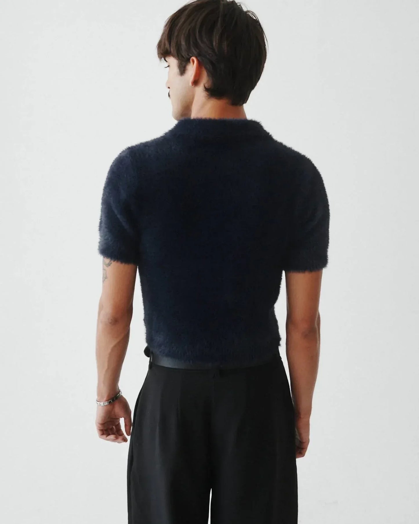 T.W.I.N. That’s What I Need - Fuzzy Cropped Polo Shirt - Rack Hunt