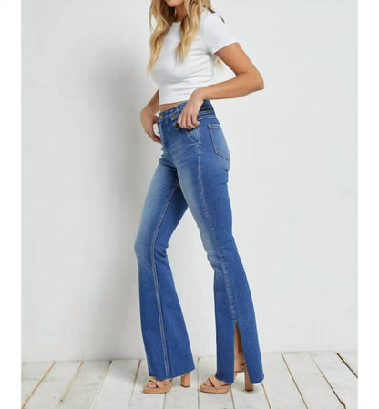 High Rise Side Slit Jean