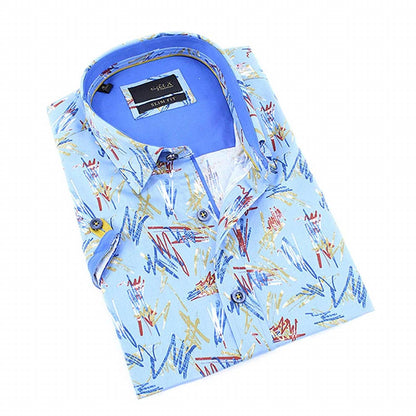 Retro Print Short Sleeve Shirt