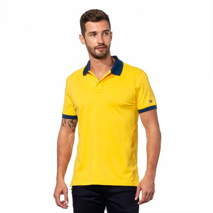 Double Sided Grid Print Collar Polo