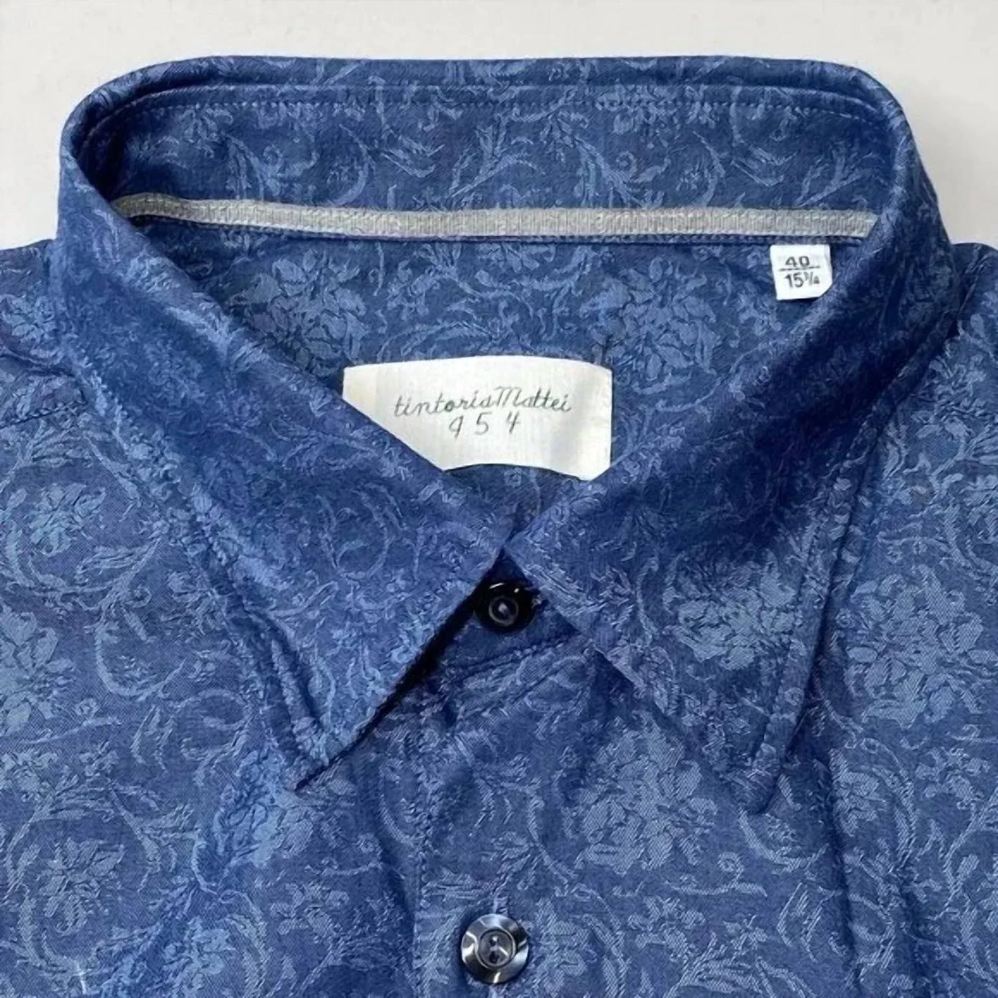 Tintoria Mattei - Men's Jacquard Floral Cotton Button-up Shirt - Rack Hunt