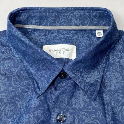 Tintoria Mattei - Men's Jacquard Floral Cotton Button-up Shirt - Rack Hunt