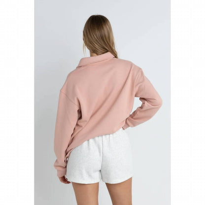 Collared Fleece Sweatshirt