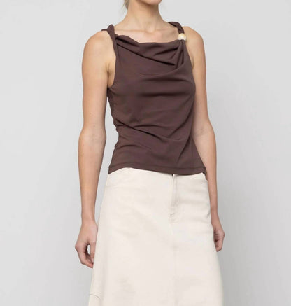 Women's Asymmetric Bead Trim Top