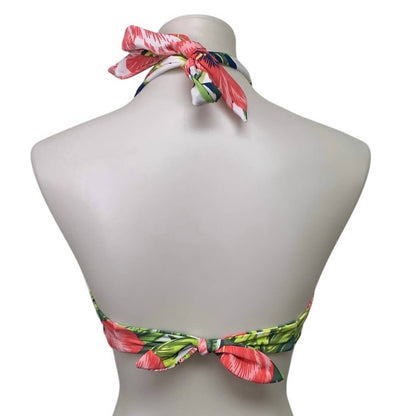 Women's Floral Bandeau Removeable Strap Bikini Top