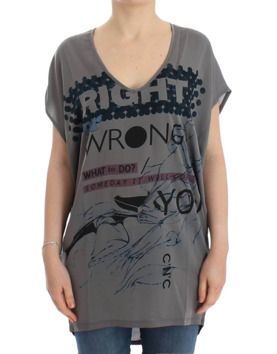 Costume National - V-neck Long T-shirt - Rack Hunt -