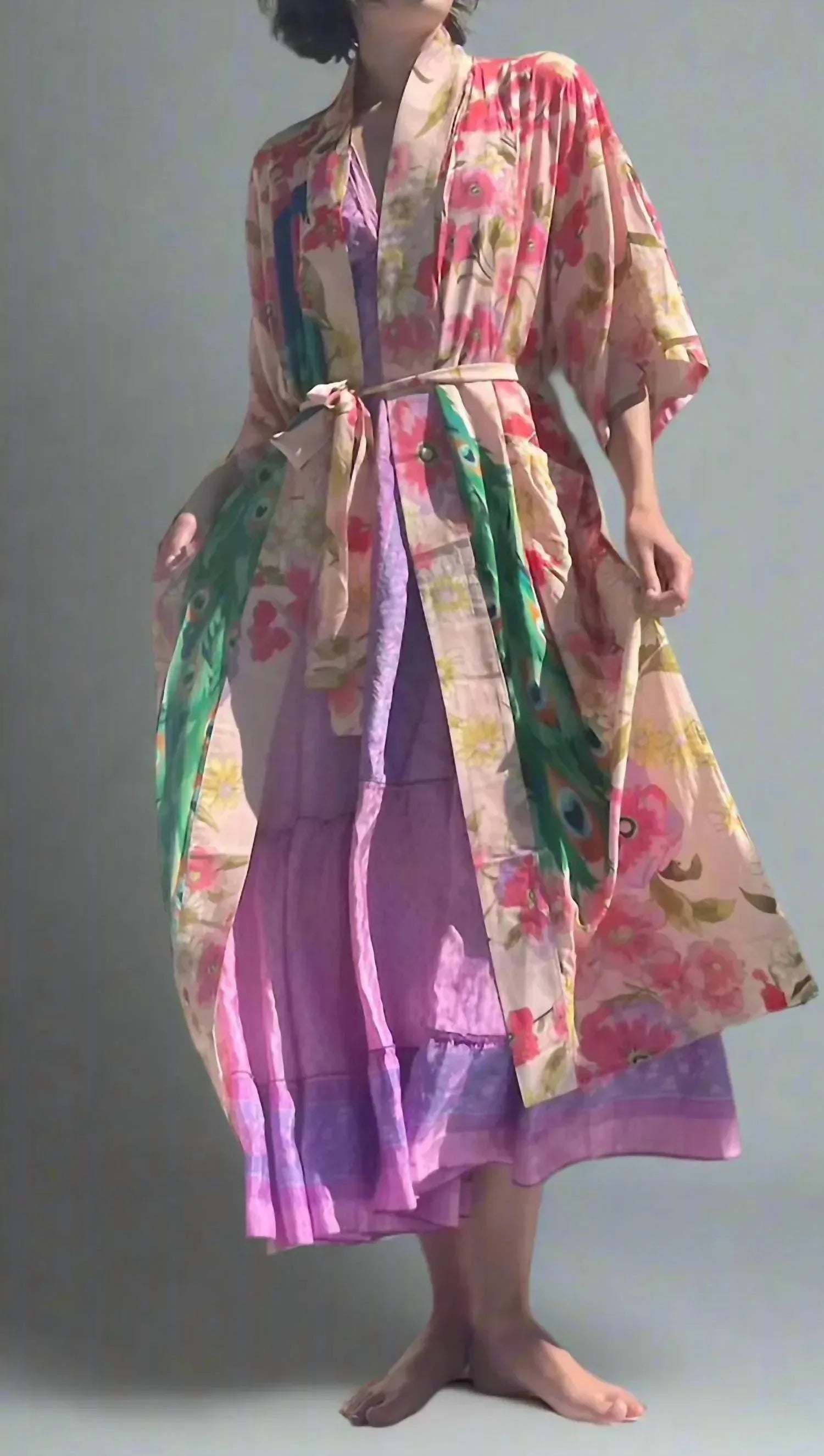 For Love Belle - Peacock Garden Kimono - Rack Hunt