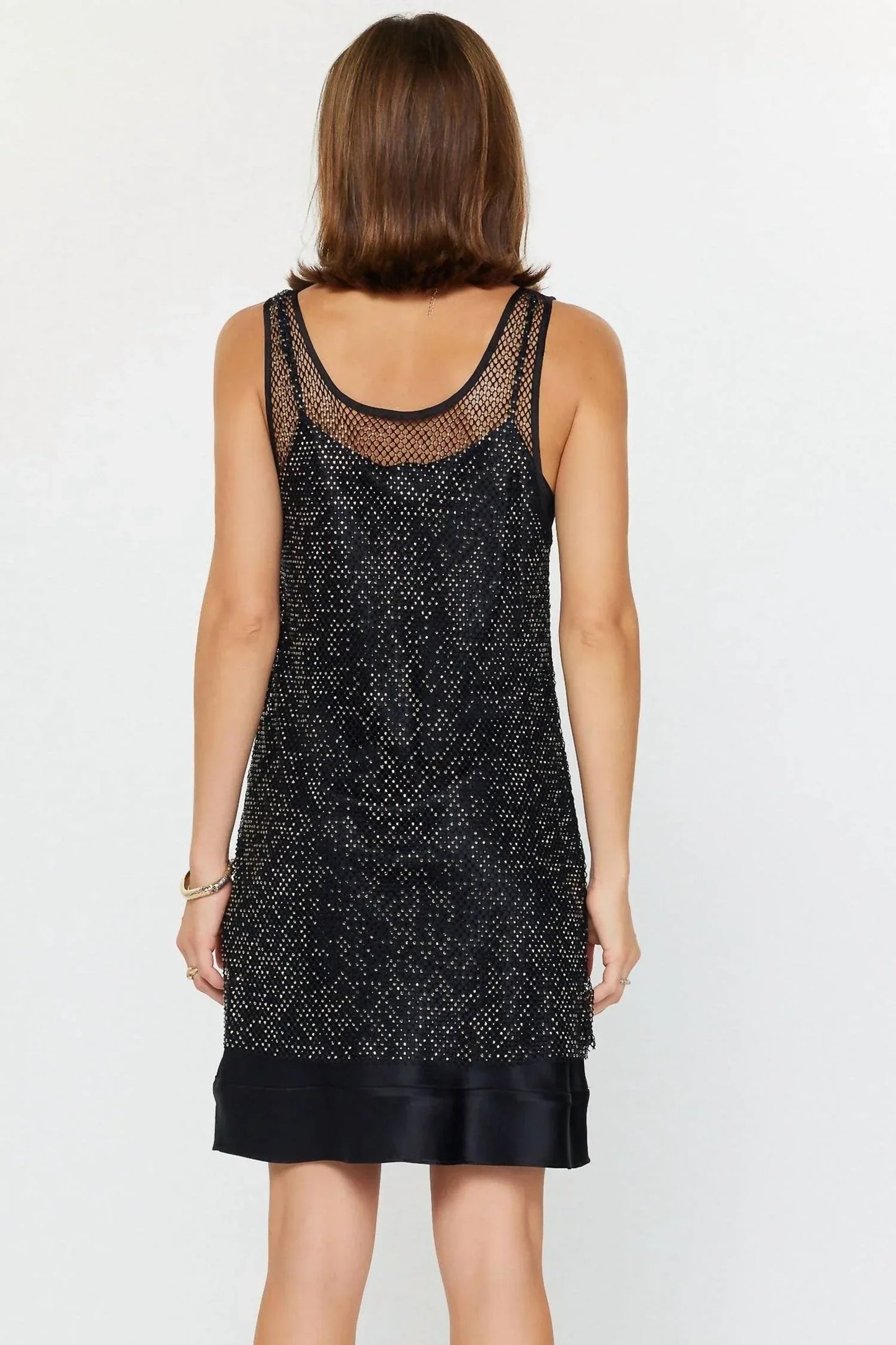 Madison - Women's Rhinestone Mesh Dress - Rack Hunt