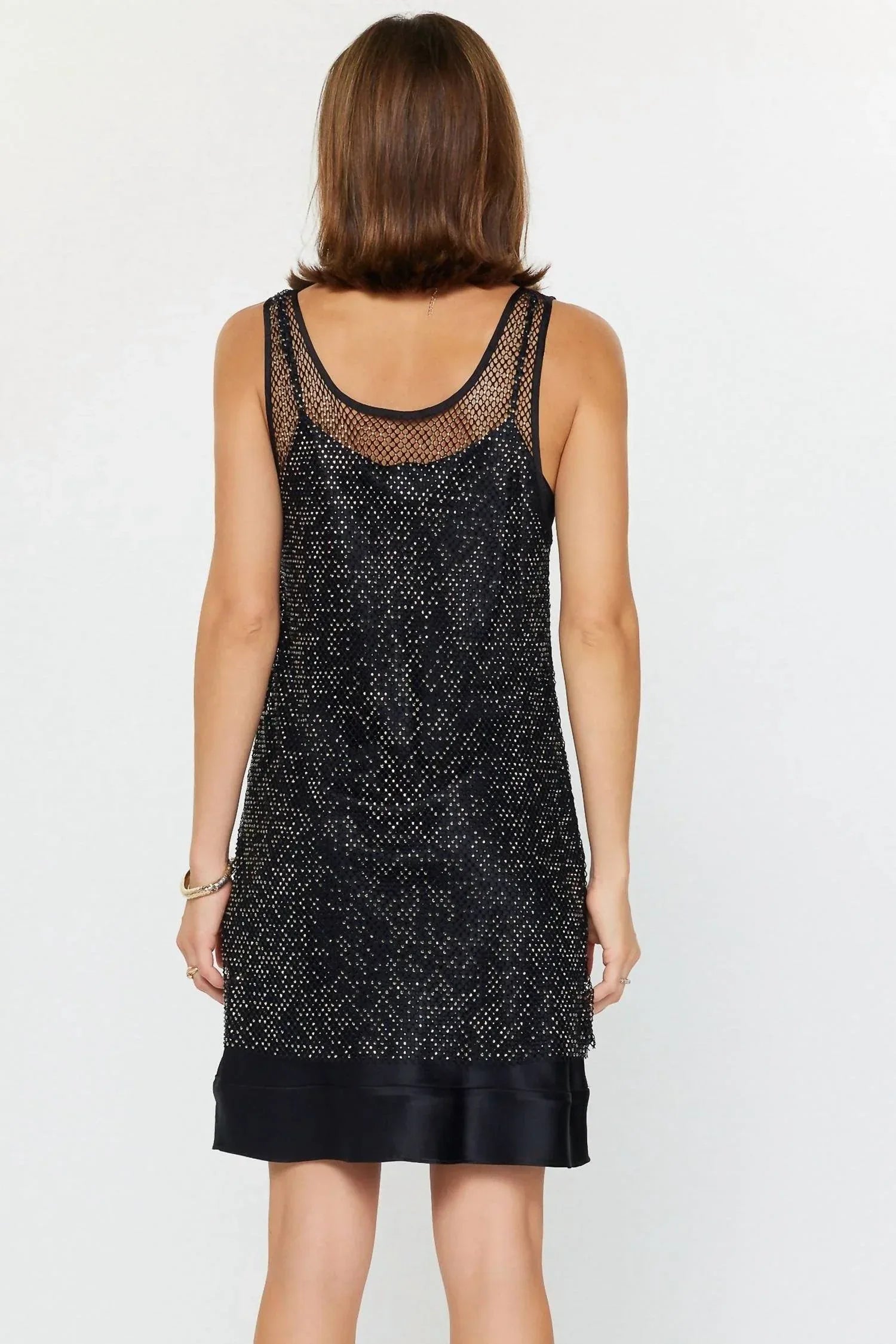 Madison - Women's Rhinestone Mesh Dress - Rack Hunt
