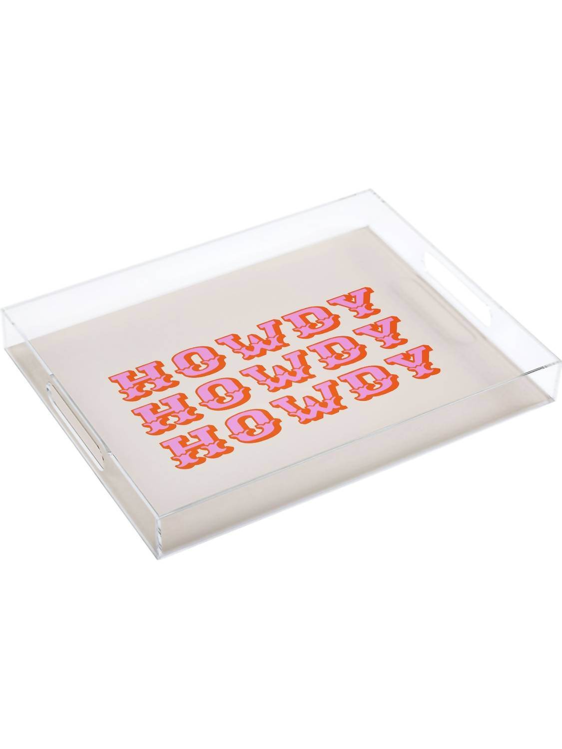 Deny Designs - Morgan Elise Sevart Howdy Howdy Acrylic Tray - Rack Hunt -