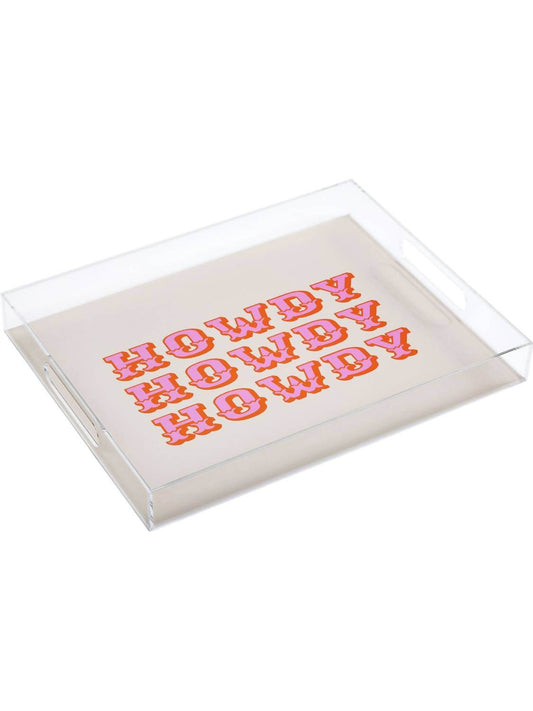 Deny Designs - Morgan Elise Sevart Howdy Howdy Acrylic Tray - Rack Hunt -