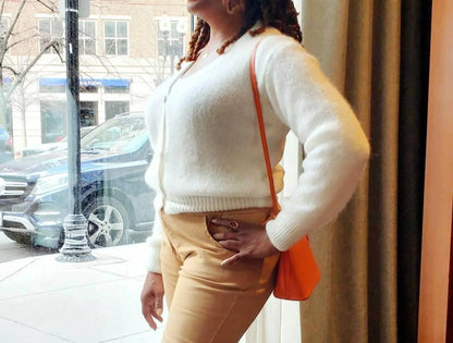 Joyna - Winter Cloud Soft Mohair Cardigan Top - Rack Hunt