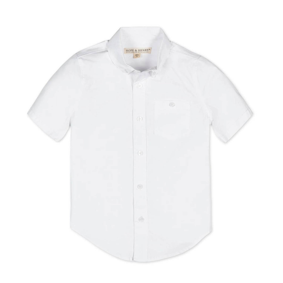 Boy's Organic Stretch Poplin Short Sleeve Shirt