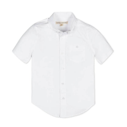 Boy's Organic Stretch Poplin Short Sleeve Shirt