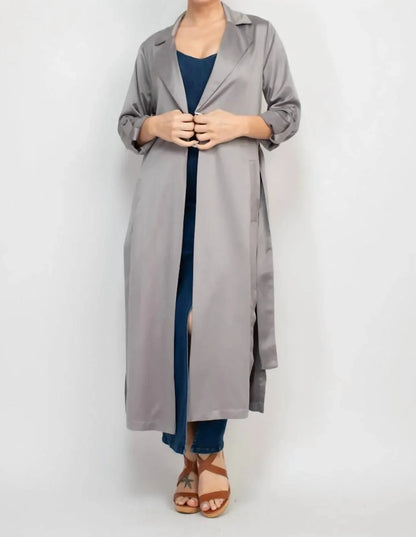 Haute Monde - Satin Trench Coat - Rack Hunt