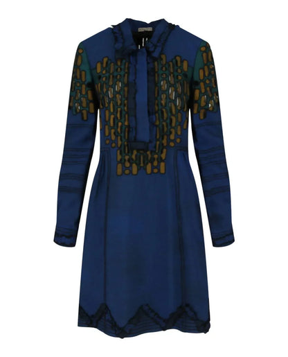 Bottega Veneta - Women's Collared Pattern Dress - Rack Hunt