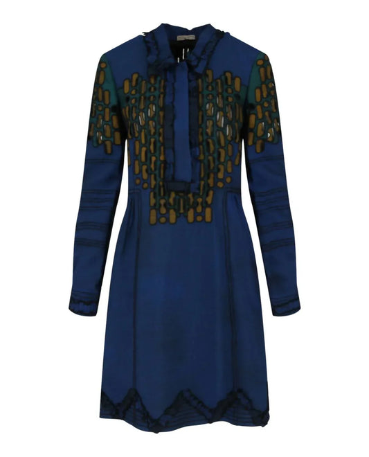 Bottega Veneta - Women's Collared Pattern Dress - Rack Hunt