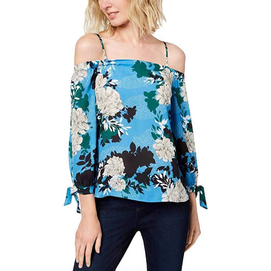 Off-the-shoulder Floral Casual Top