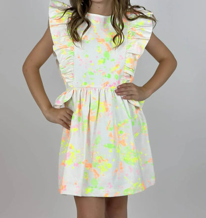 COS I SAID SO - Girl's Paint Splash Ruffle Dress - Rack Hunt