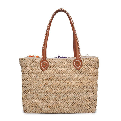 Women's Queenie Floral Straw Tote Bag