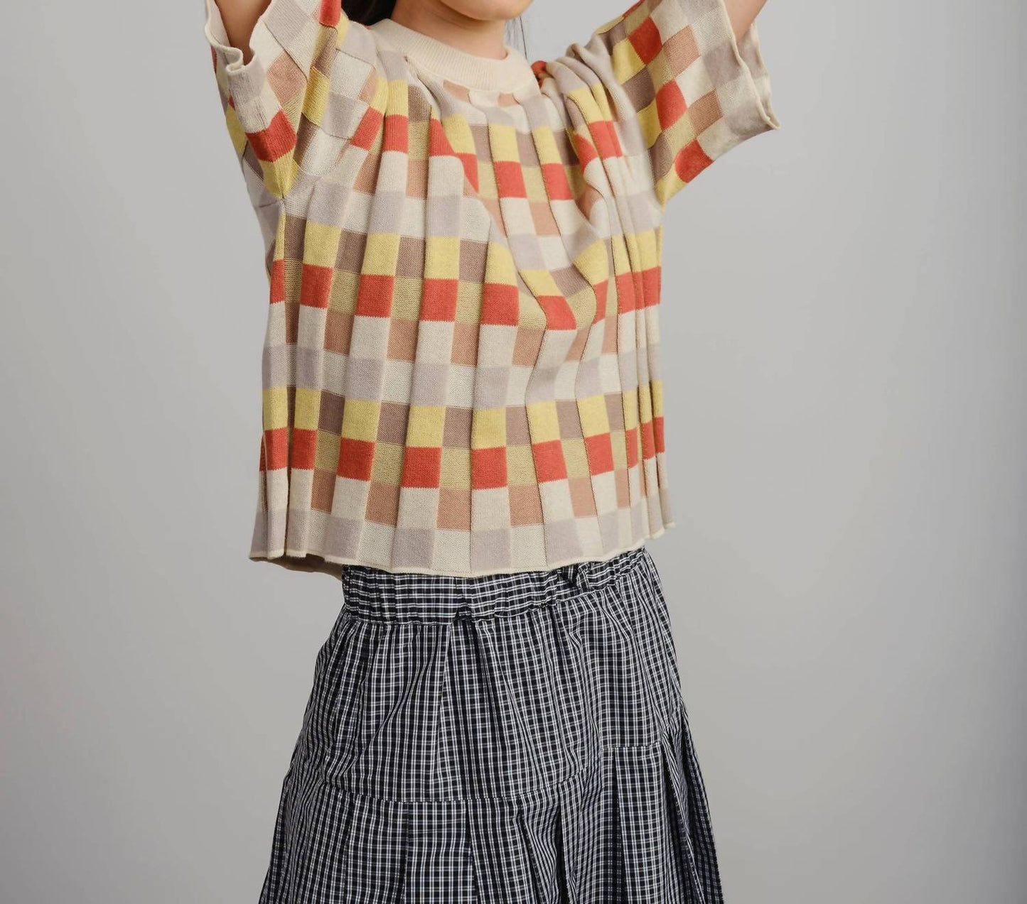 Anni Grid Plaited Tee