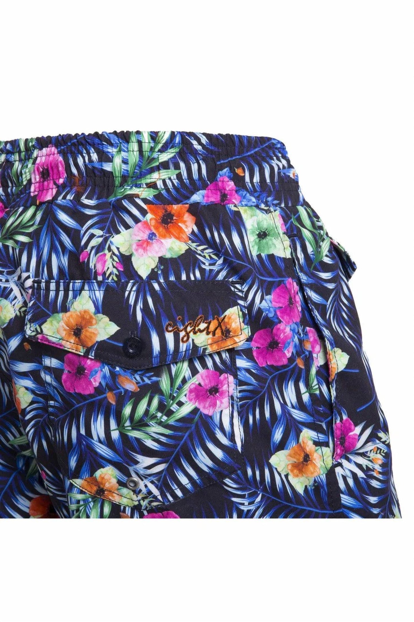 Men's Tropical Floral Print Swim Trunks