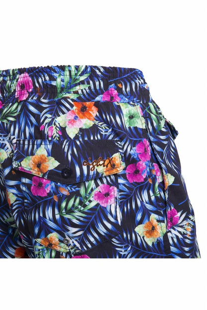 Men's Tropical Floral Print Swim Trunks