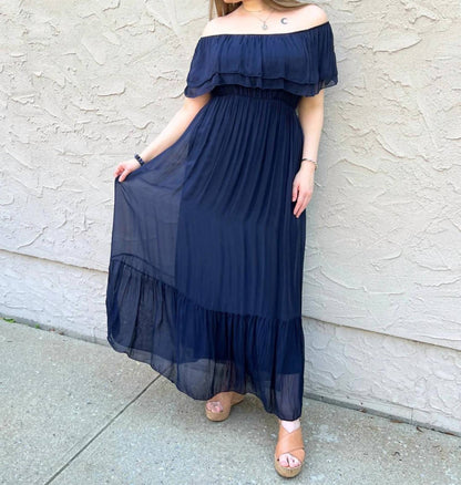 Peasant Maxi Lined Dress