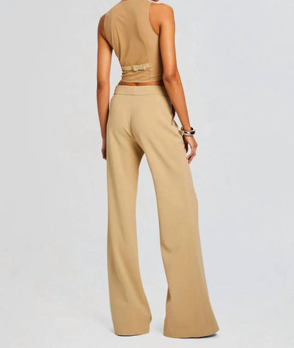 Pin Tuck Palazzo Pants