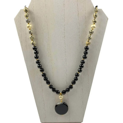Ali & Bird Jewelry - Onyx Dalmation Stone Necklace - Rack Hunt