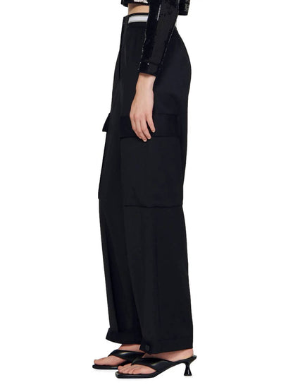Pre-loved Wide Leg Twill Cargo Pant