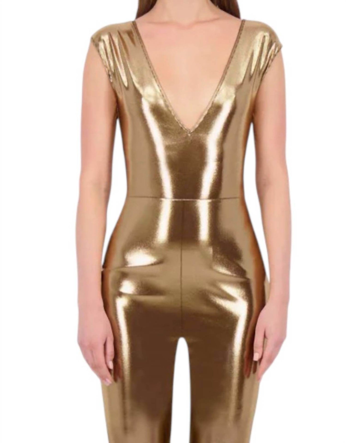 BethelHelena - Bare V-neck Jumpsuit - Rack Hunt -