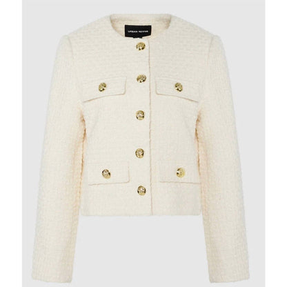 Multi-pocket Tweed Jacket