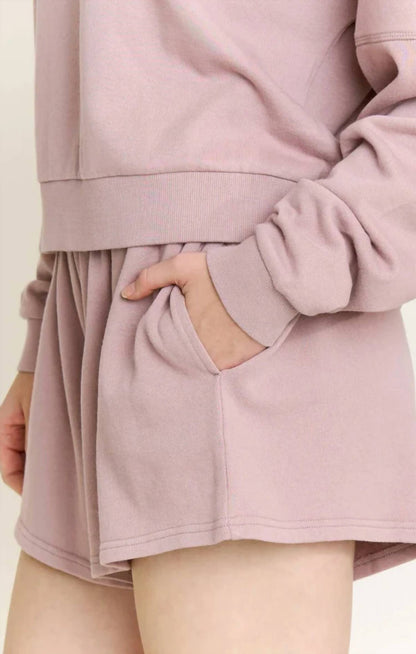 Weekend Club Long Sleeve Shortie Set