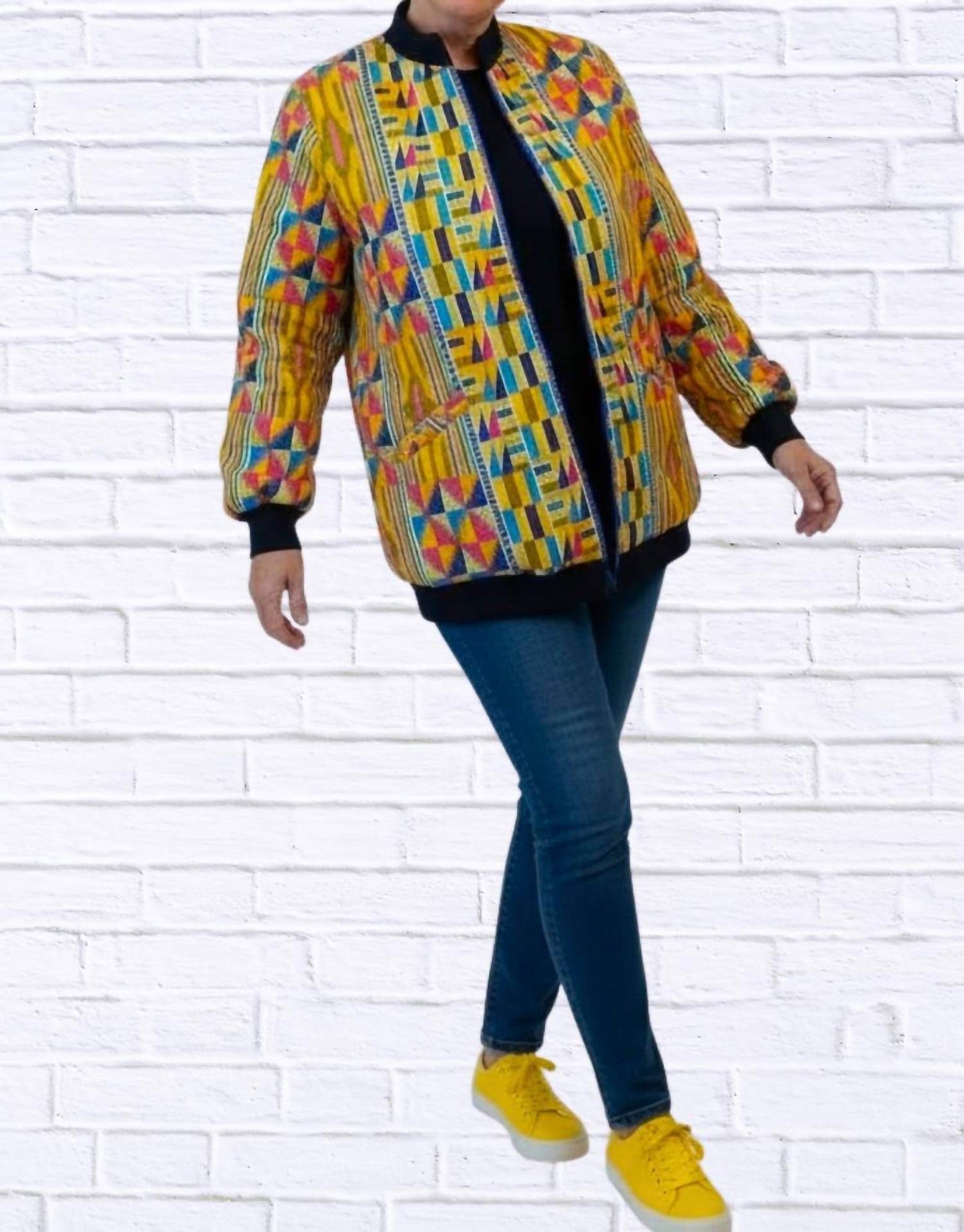 Diva USA - Maddy Traditional Bomber Printed Ethnic Jacket - Rack Hunt -