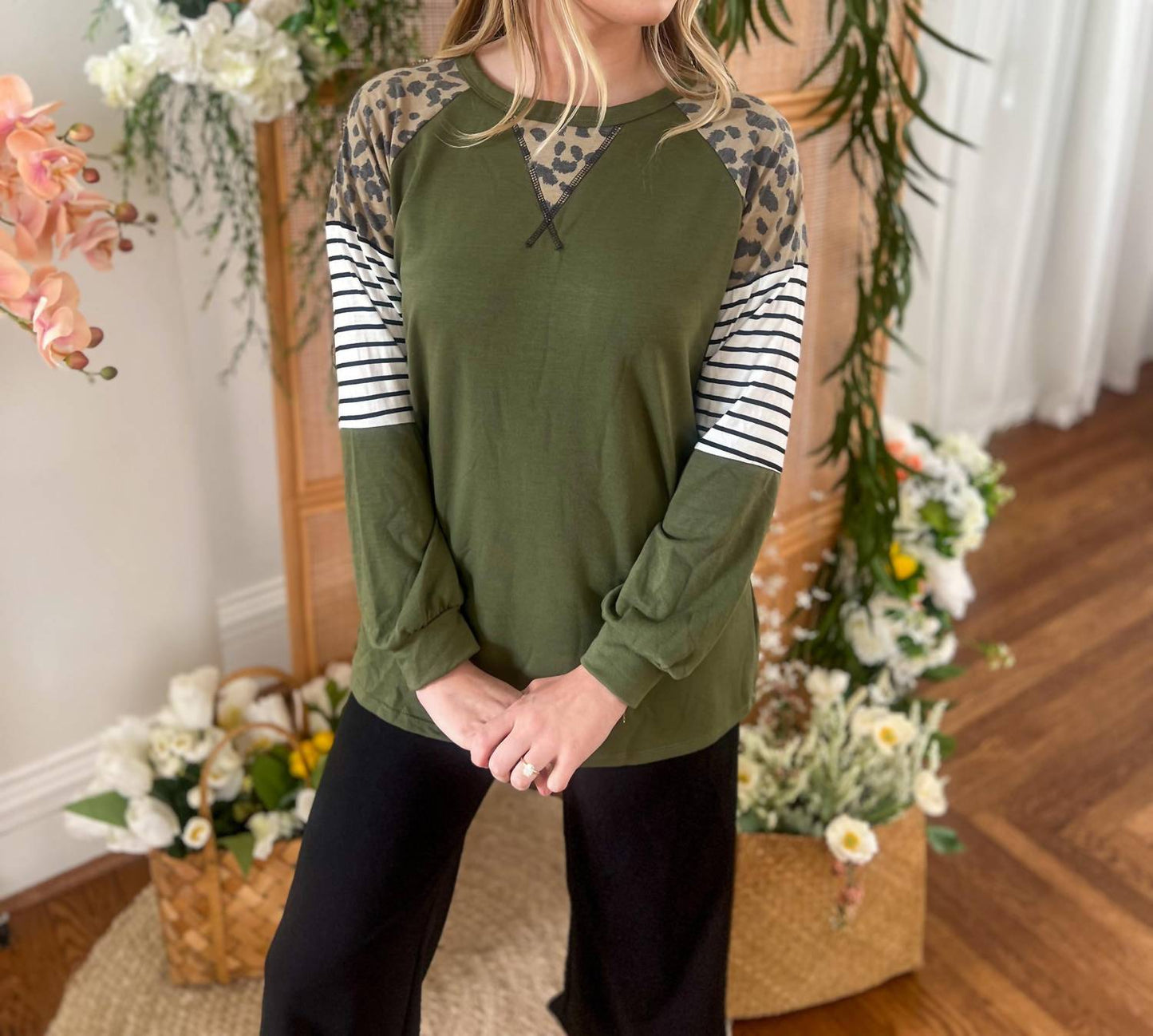Leopard Accents Top