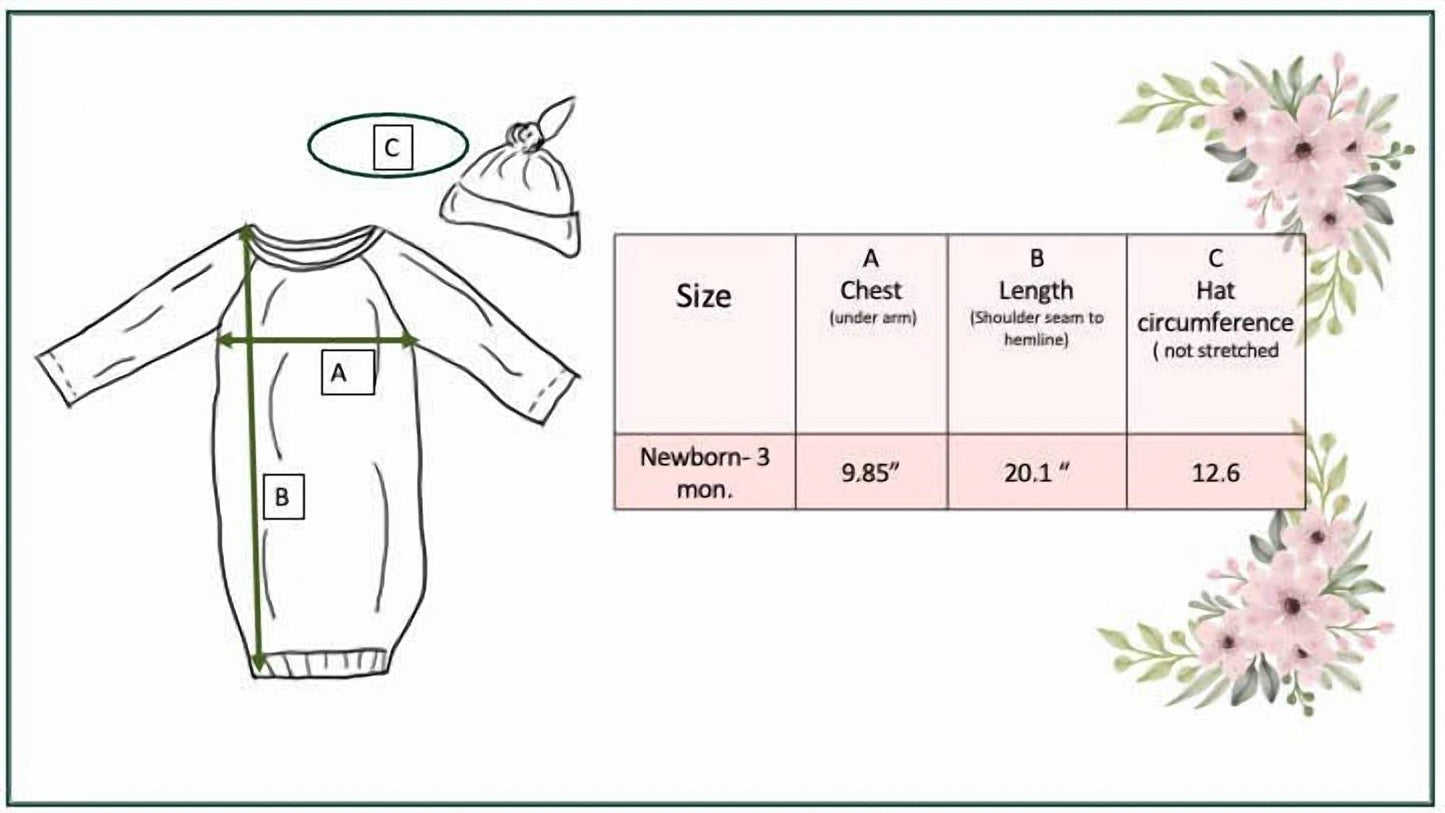 Infant Boys Truck Baby Gown And Hat Set