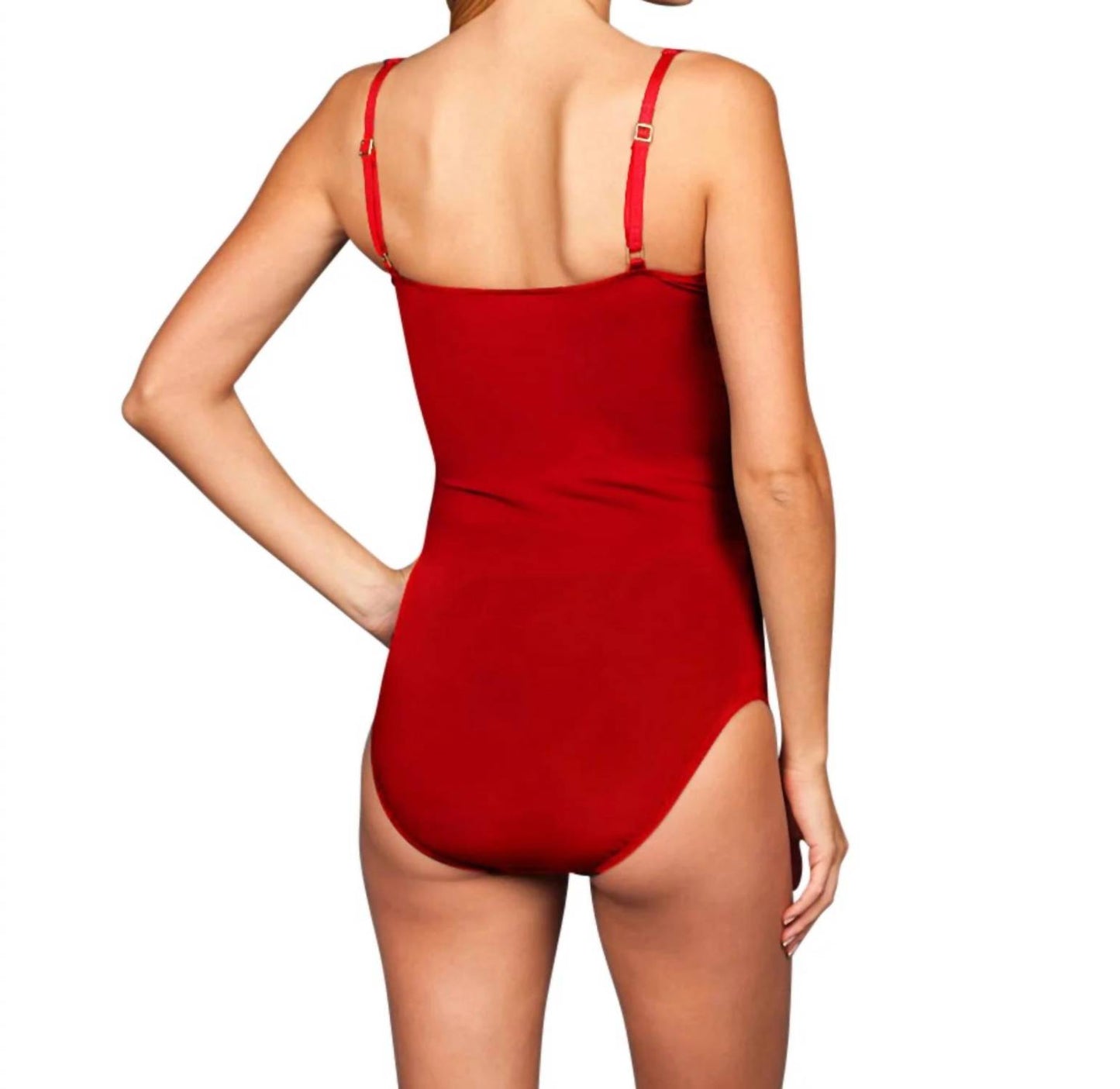 Twist Front Underwire One Piece Swimsuit