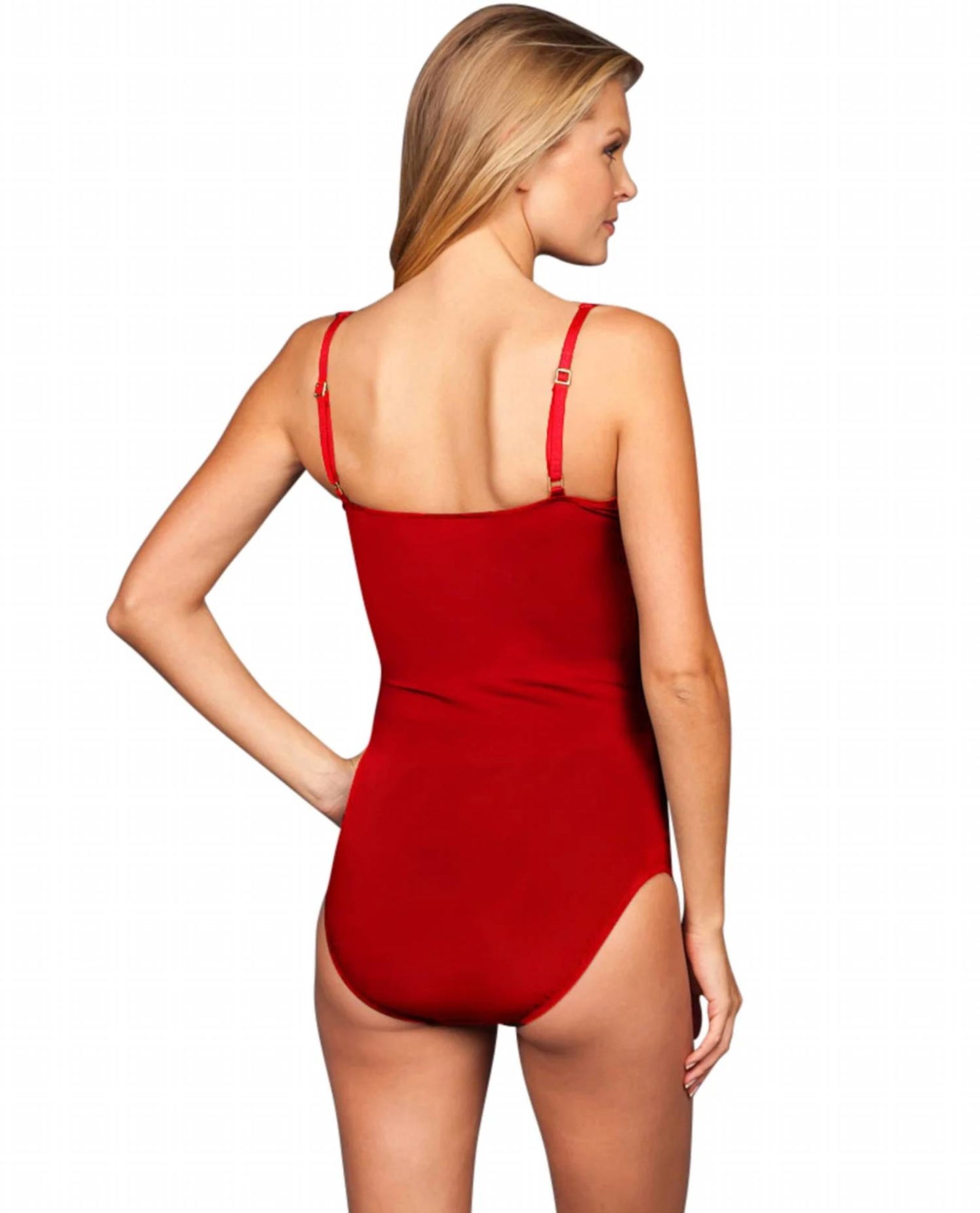 Twist Front Underwire One Piece Swimsuit
